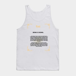 Immanuel Kant: Being is doing, thinking is acting Tank Top